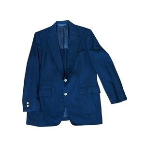 Brooks Brothers 346 Navy Wool Blazer Gold Buttons Men SZ 41R